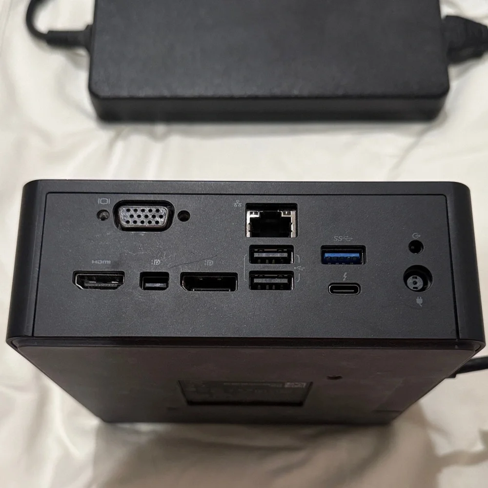 Dell Black Laptop Charger and Docking Station